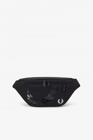 Fred Perry Printed Ripstop Cross Body Tasche Accessories Schwarz | CHNEJ90560