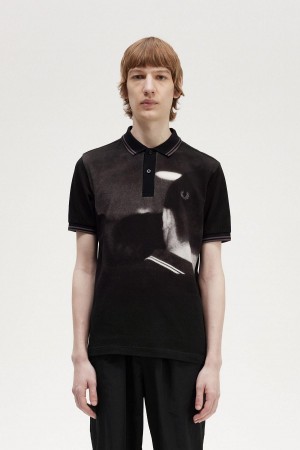 Fred Perry Rave Graphic Fred Perry Shirt Polo Shirts Herren Schwarz | TCHPQ75465