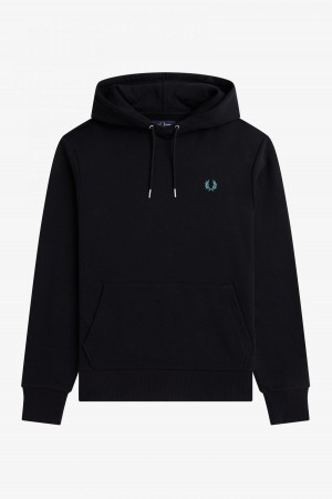 Fred Perry Rave Graphic Mit Kapuze Sweatshirts Herren Schwarz | CHJVR82372