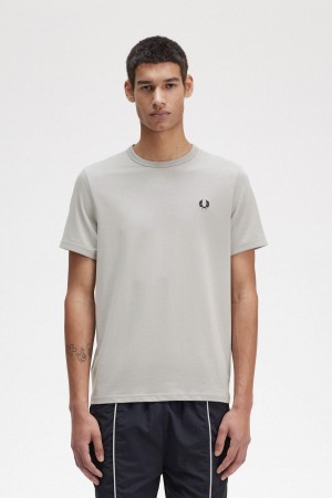 Fred Perry Ringer T-shirts Herren Limestone | ZCHMJ55999