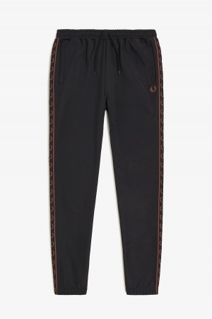 Fred Perry Seasonal Taped Track Pants Hosen Herren Schwarz Braun | CHXMI29219