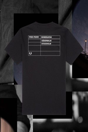Fred Perry Stockholm Ringer T-shirts Herren Schwarz | CHXMI59198