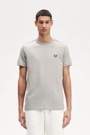 Fred Perry Taped Ringer T-shirts Herren Limestone | SCHNY26754