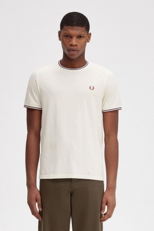 Fred Perry Twin Tipped T-shirts Herren Braun | CHXMI97400