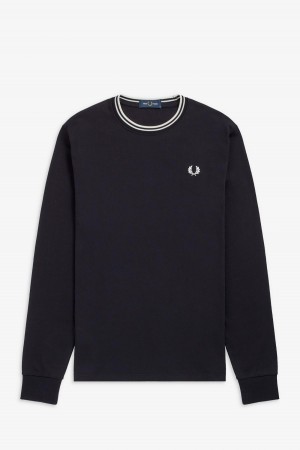 Fred Perry Twin Tipped T-shirts Herren Schwarz | QCHWA25641