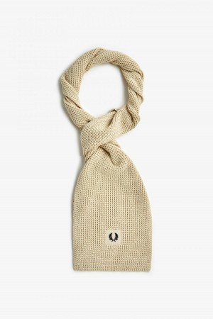Fred Perry Waffle Knit Gerippt Schal Accessories Schwarz | UCHND15206