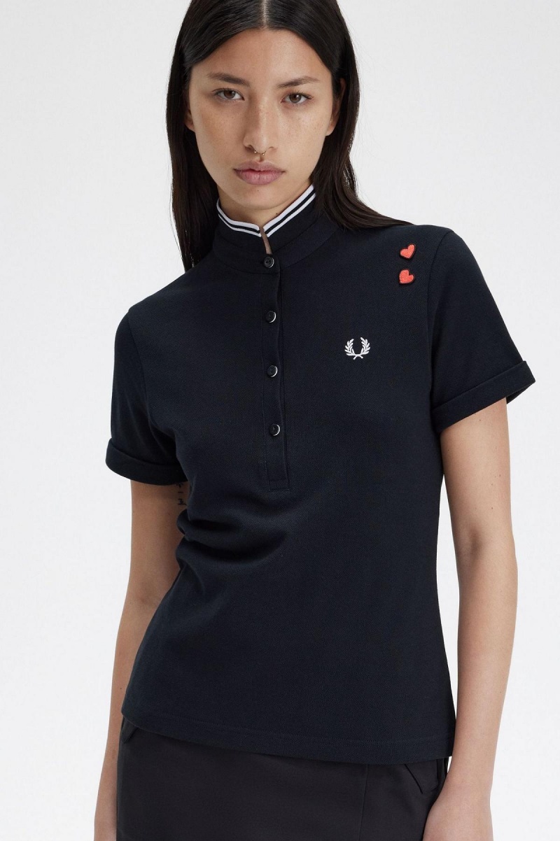 Fred Perry Amy Fred Perry Polo Shirts Damen Schwarz | PCHER68531