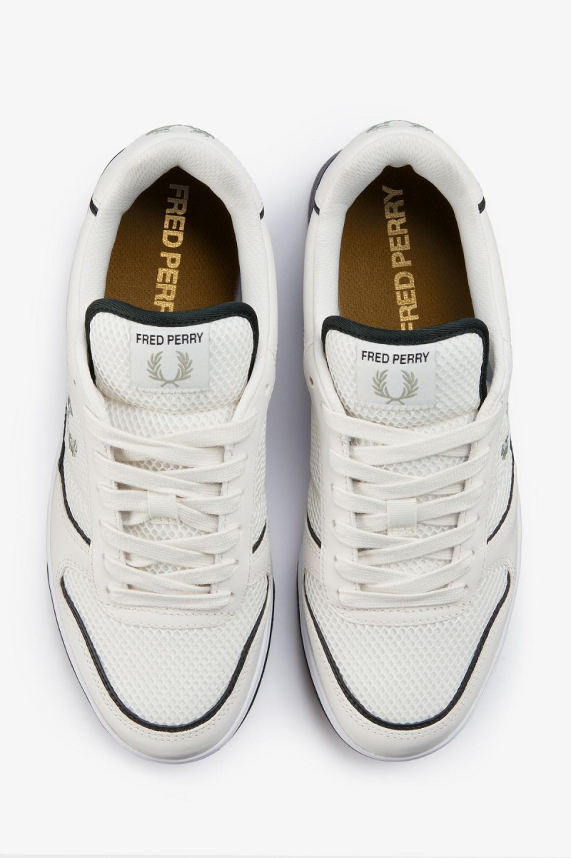 Fred Perry B300 Schuhe Herren Weiß | QCHWA50319