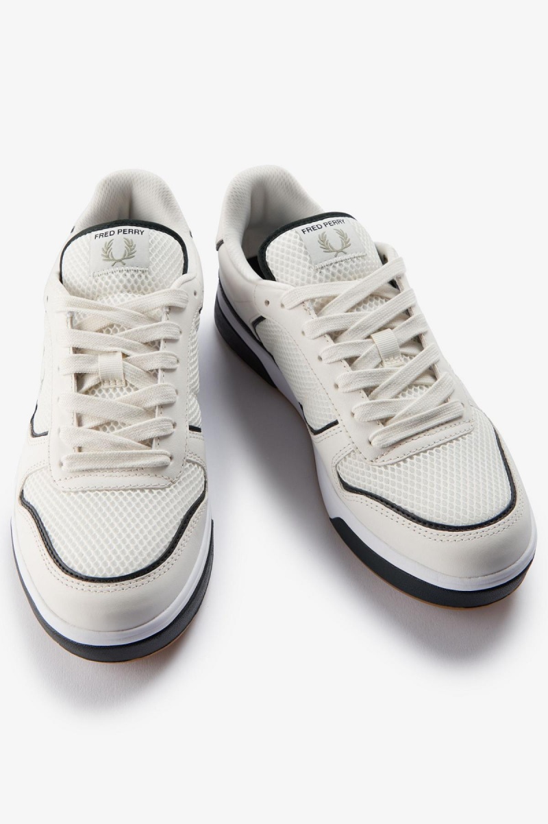 Fred Perry B300 Schuhe Herren Weiß | QCHWA50319