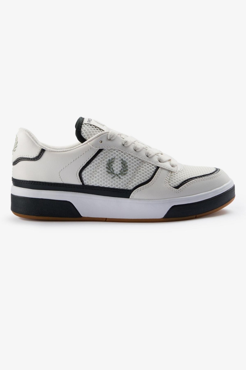 Fred Perry B300 Schuhe Herren Weiß | QCHWA50319