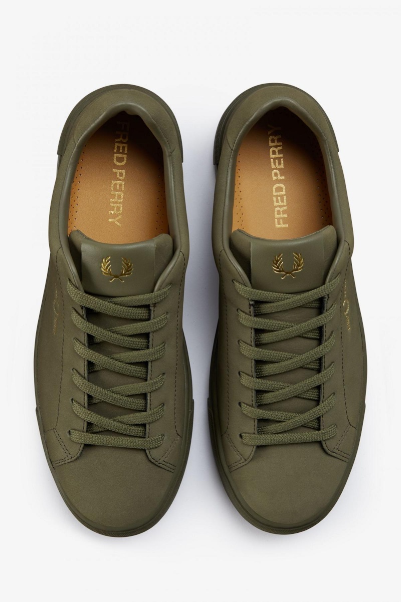 Fred Perry B71 Schuhe Herren Grün Gold | CHXBR95016