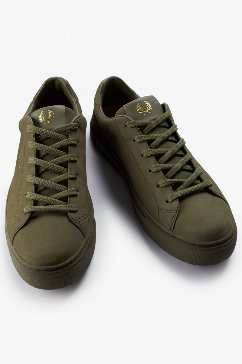 Fred Perry B71 Schuhe Herren Grün Gold | CHXBR95016