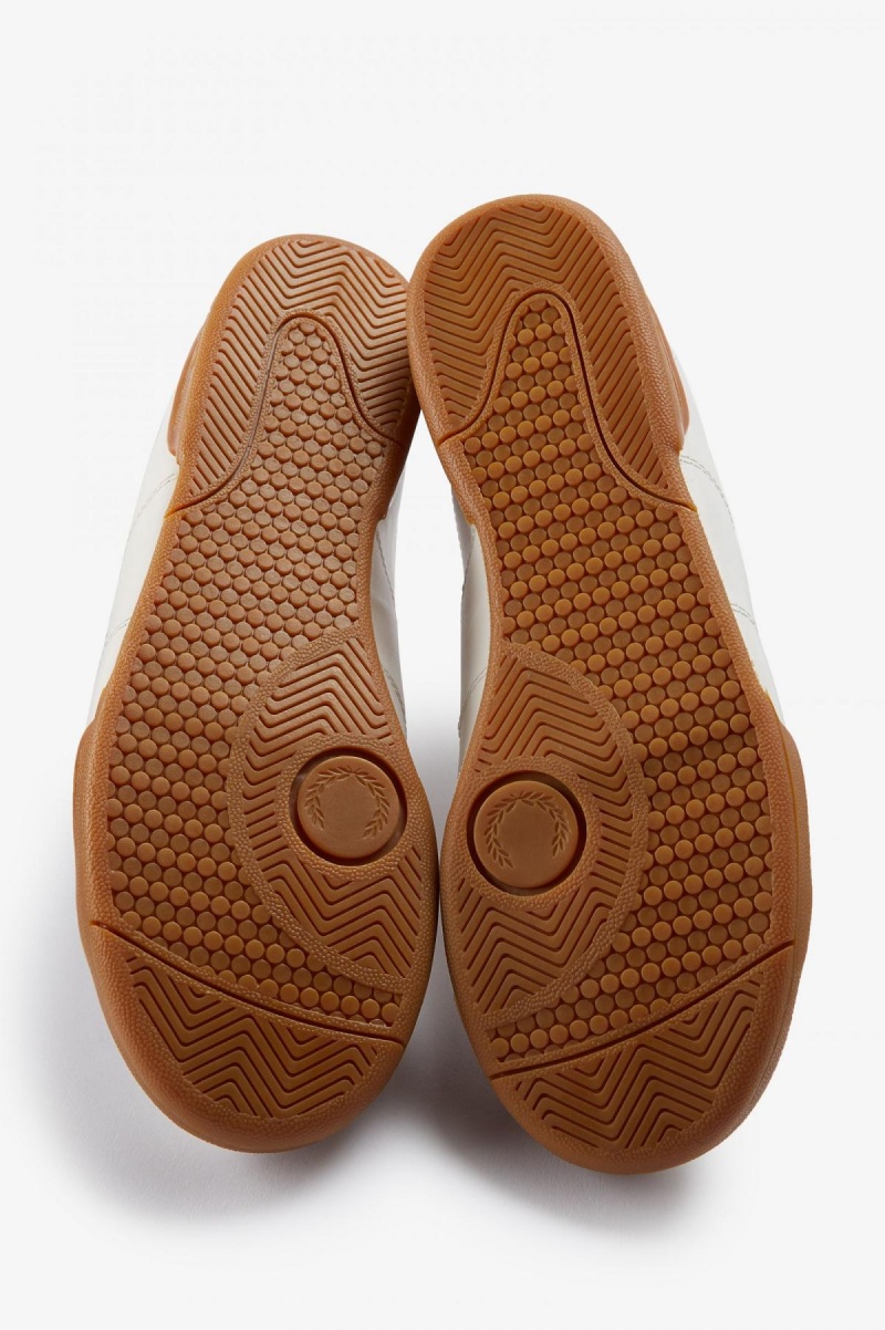 Fred Perry B722 Schuhe Herren Weiß Grün | XCHGW81870
