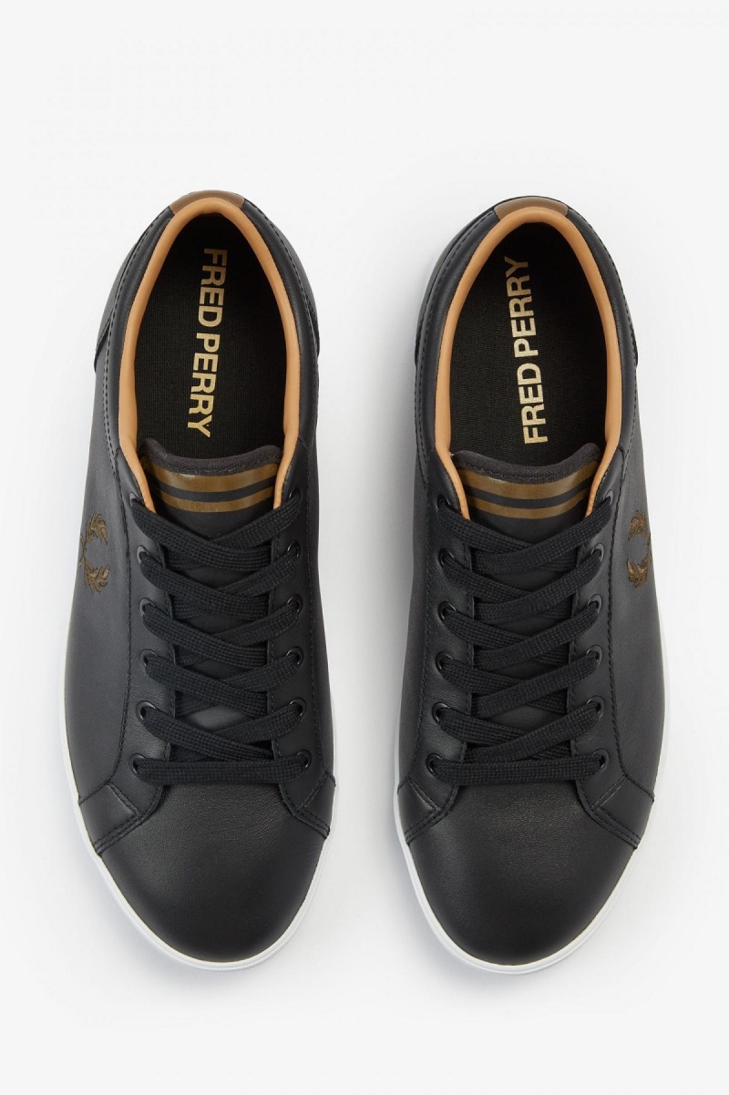 Fred Perry Baseline Schuhe Herren Schwarz | CHNZX95221