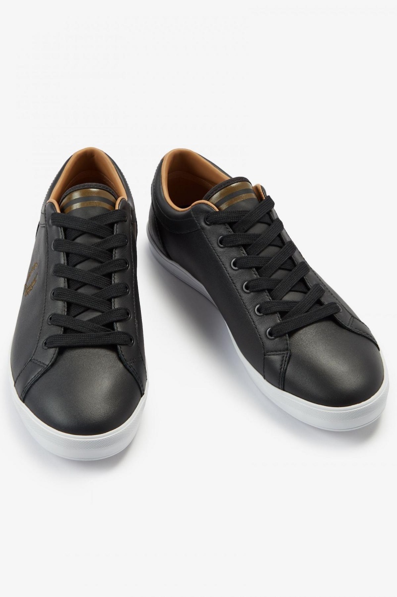 Fred Perry Baseline Schuhe Herren Schwarz | CHNZX95221
