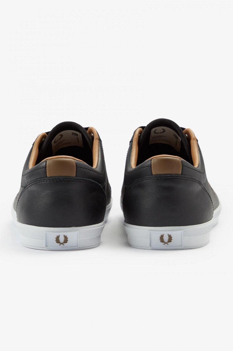 Fred Perry Baseline Schuhe Herren Schwarz | CHNZX95221