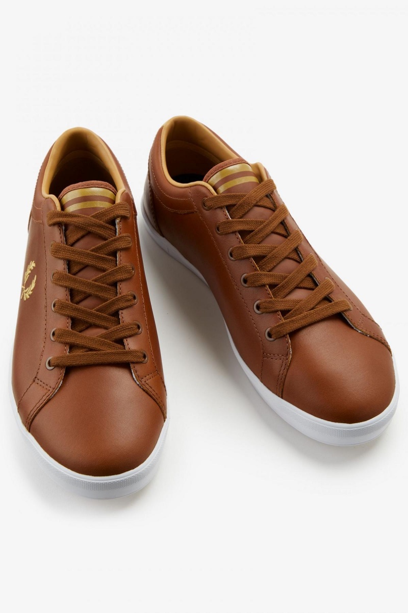 Fred Perry Baseline Schuhe Herren Tan | XCHBH58750
