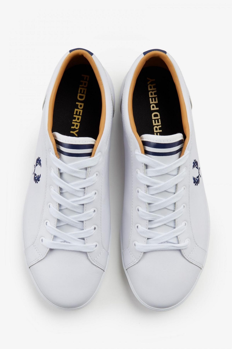 Fred Perry Baseline Schuhe Herren Weiß | CHCIF28804