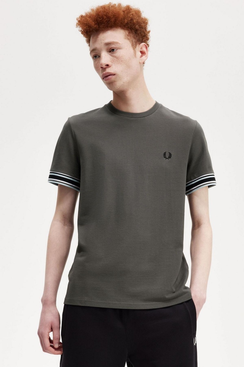 Fred Perry Bold Tipped Piqué T-shirts Herren Grün | DCHKV12164
