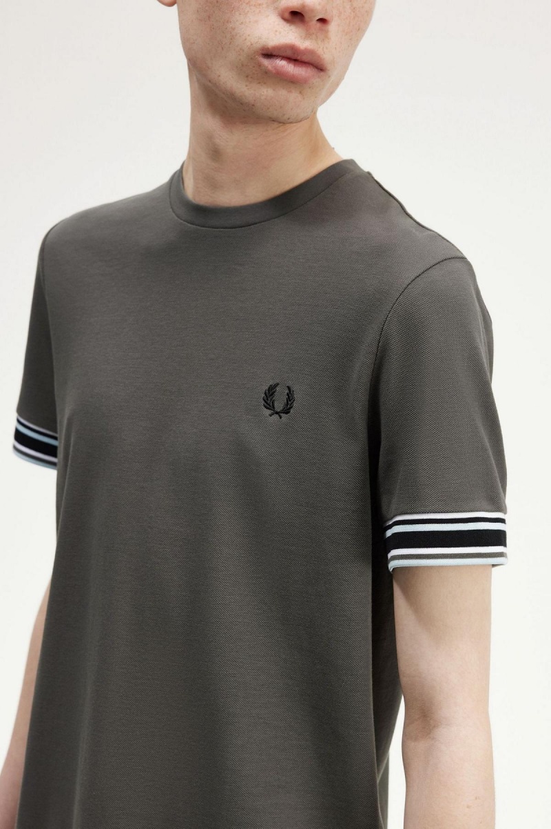 Fred Perry Bold Tipped Piqué T-shirts Herren Grün | DCHKV12164