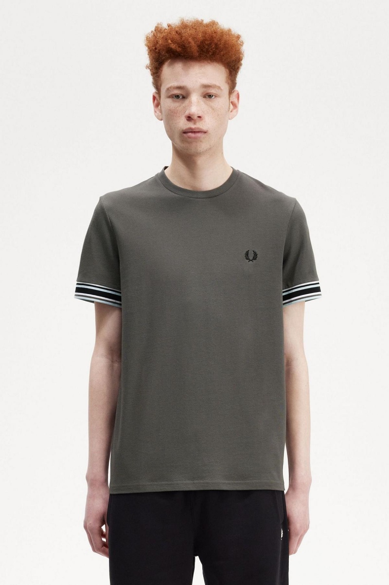 Fred Perry Bold Tipped Piqué T-shirts Herren Grün | DCHKV12164
