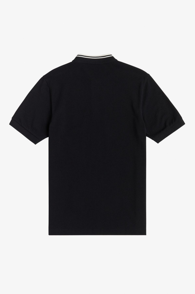 Fred Perry Bomber Collar Polo Shirt Polo Shirts Herren Schwarz | LCHTR50534