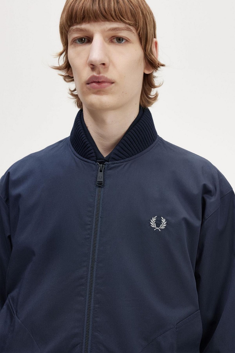 Fred Perry Bomber Mäntel Herren Navy | CHXMI93089