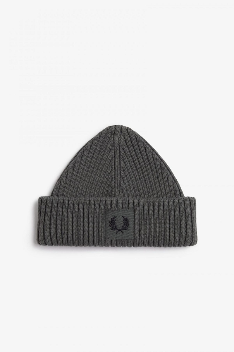 Fred Perry Branded Patch Gerippt Mütze Accessories Grün Schwarz | CHNZX51996