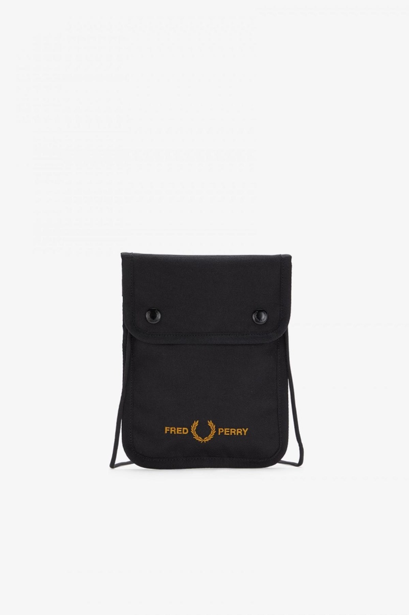 Fred Perry Branded Pouch Tasche Accessories Schwarz | CHNEJ56016