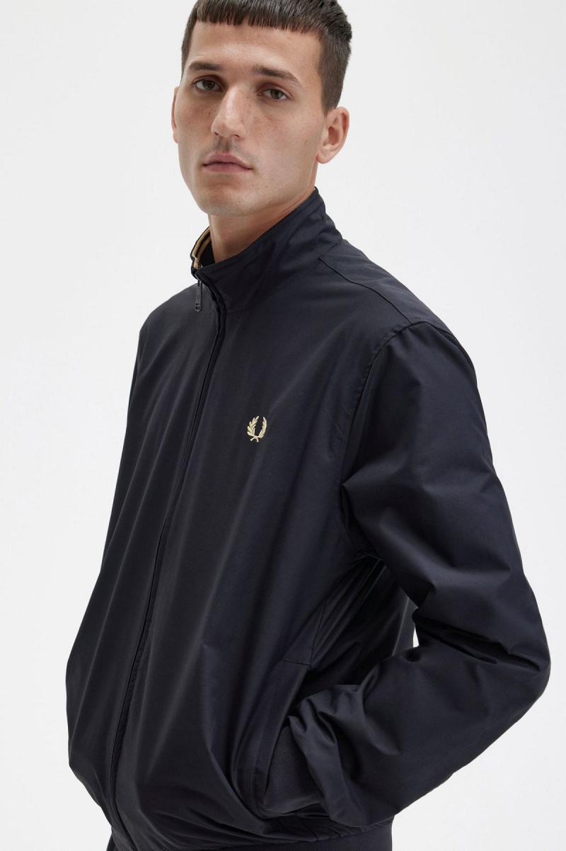 Fred Perry Brentham Mäntel Herren Schwarz | CHIIZ30082