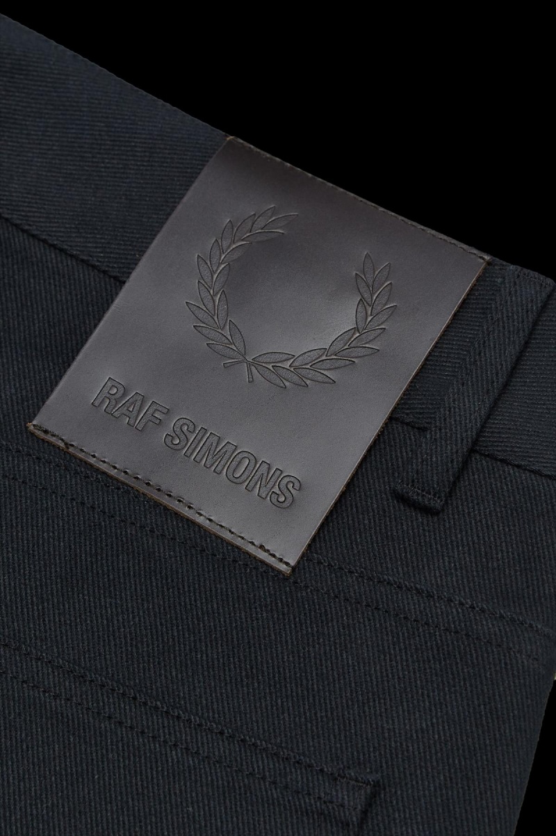 Fred Perry Brushed Denim Trousers Hosen Herren Schwarz | FCHHY54265