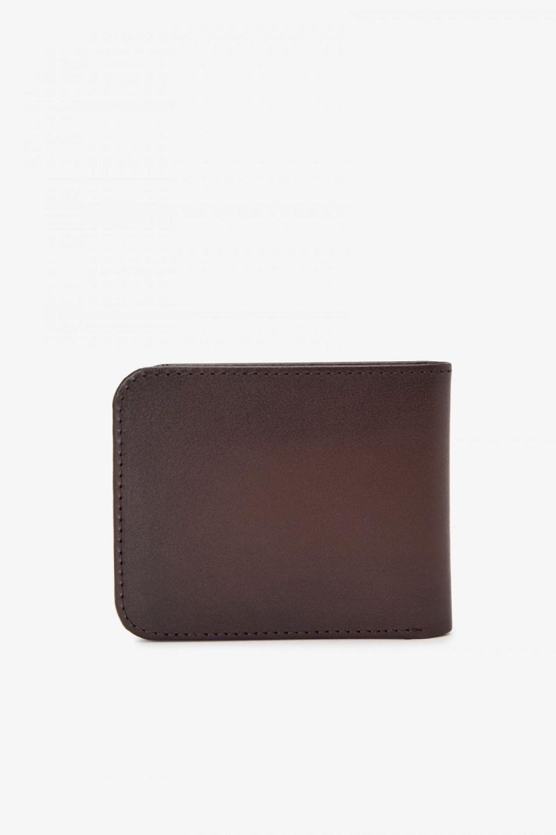 Fred Perry Burnished Leathr Billfold Geldbörse Accessories Burnt Tobacco | SCHNY43671