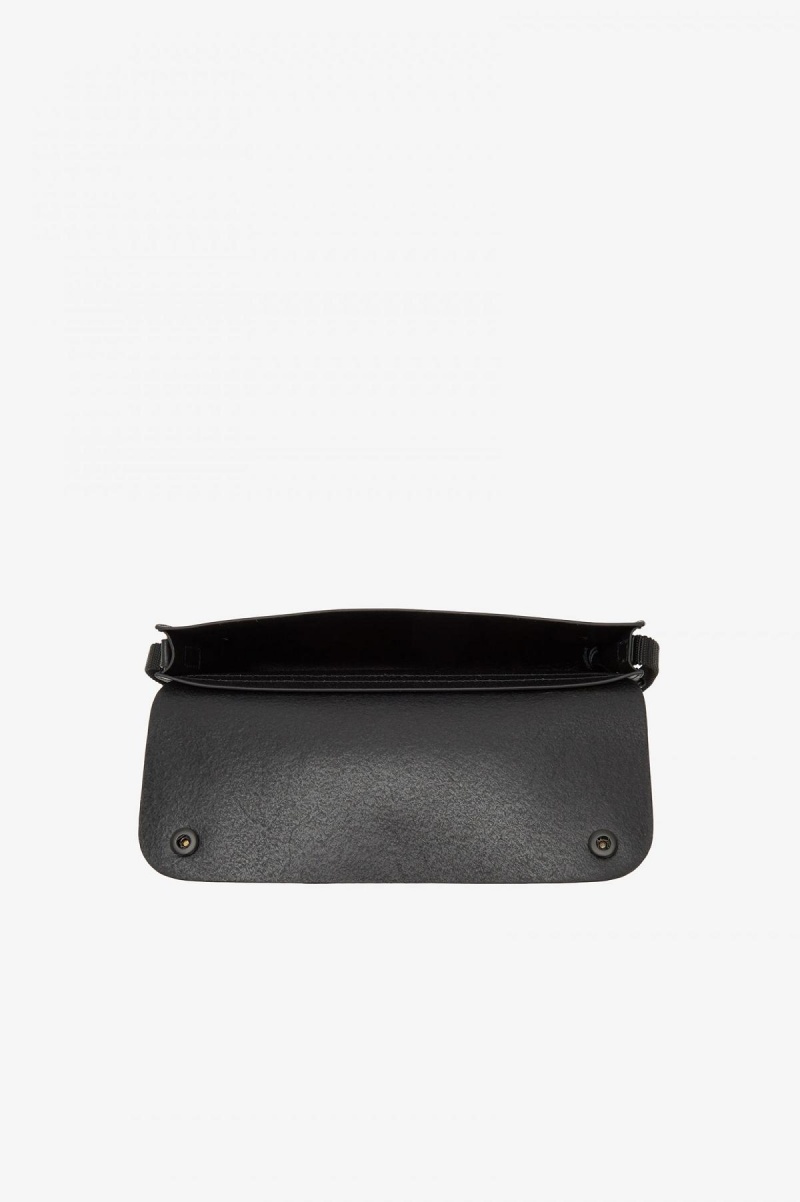 Fred Perry Burnished Leder Sacoche Tasche Accessories Schwarz | CHXBR91210