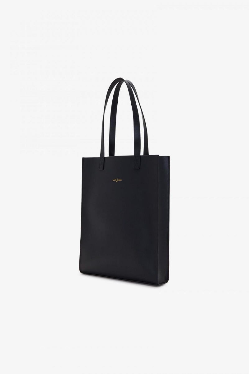 Fred Perry Burnished Leder Tote Tasche Accessories Schwarz | CHZDE81137