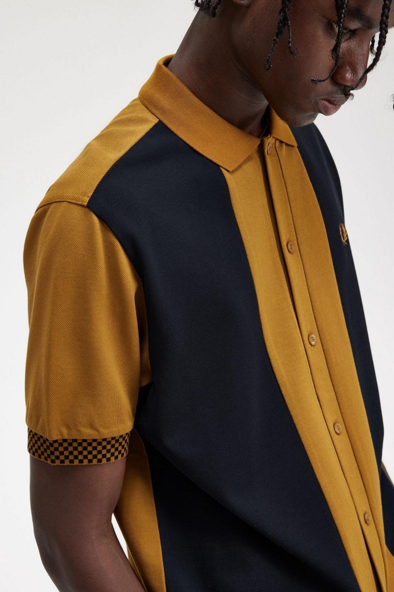 Fred Perry Button Through Polo Shirt Polo Shirts Herren Dunkel | YCHGT61280