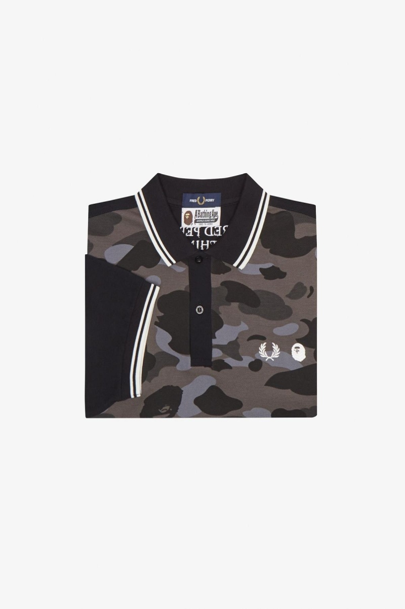 Fred Perry Camouflage Fred Perry Shirt Polo Shirts Herren Schwarz | CHDYB99417