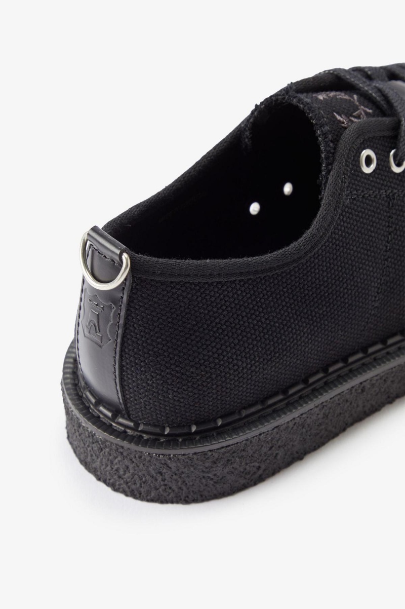 Fred Perry Canvas Monkey Schuhe Damen Schwarz | MCHHR51604