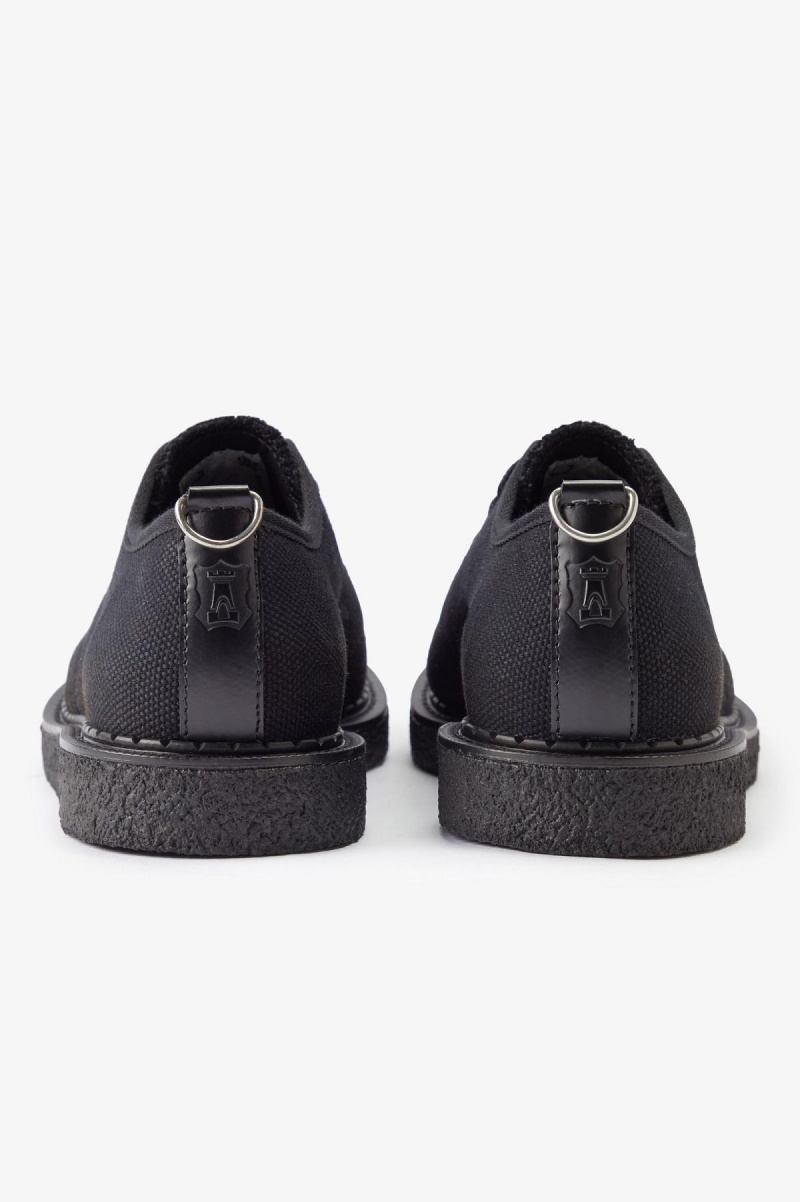 Fred Perry Canvas Monkey Schuhe Damen Schwarz | MCHHR51604