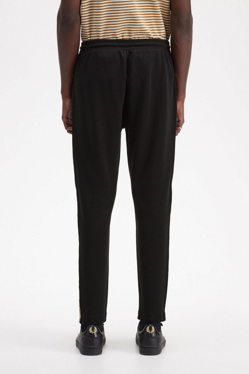 Fred Perry Chequerboard Tape Track Pants Trainingsanzug Herren Schwarz | CHQCS80586