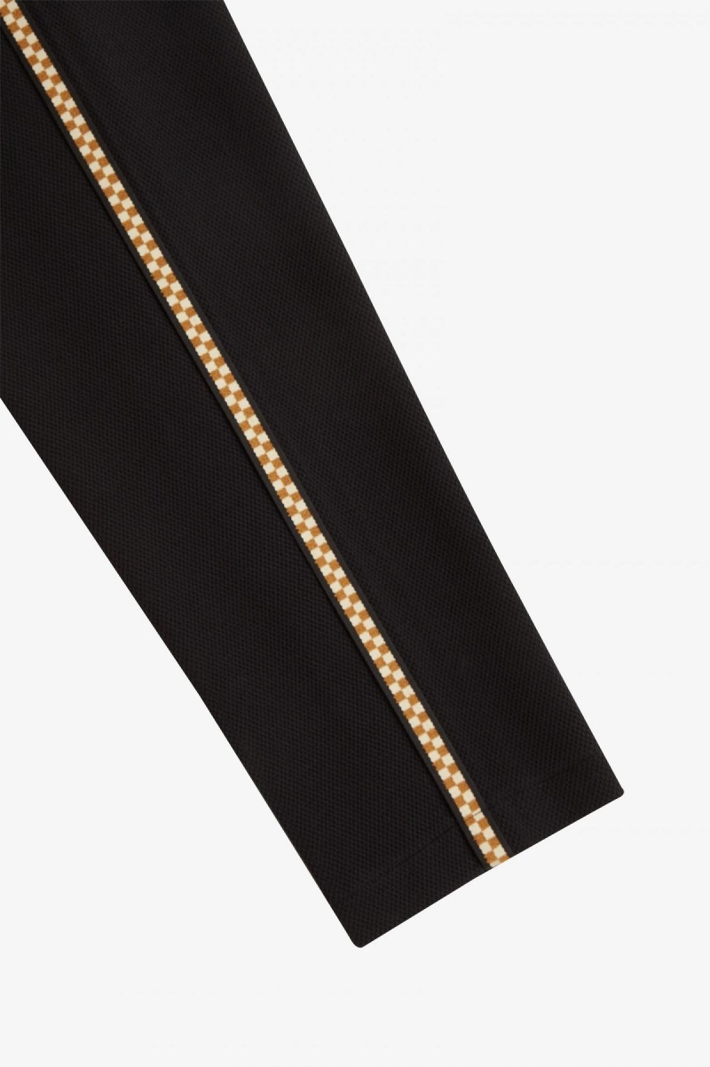 Fred Perry Chequerboard Tape Track Pants Trainingsanzug Herren Schwarz | CHQCS80586