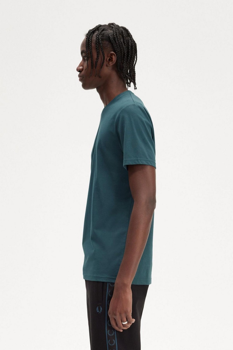 Fred Perry Circle Branding T-shirts Herren Blau | CHICD77425