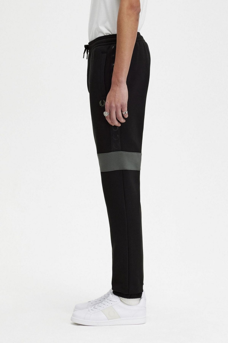 Fred Perry Colour Block Sweat Pants Hosen Herren Schwarz | ZCHNQ16042