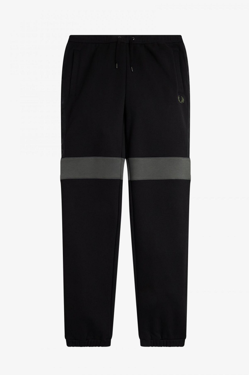 Fred Perry Colour Block Sweat Pants Hosen Herren Schwarz | ZCHNQ16042