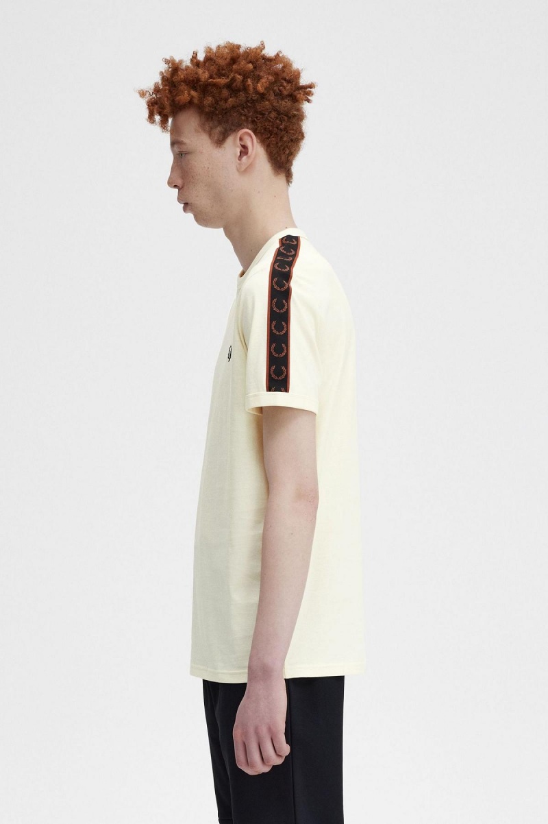Fred Perry Contrast Tape Ringer T-shirts Herren Braun | TCHWZ16162