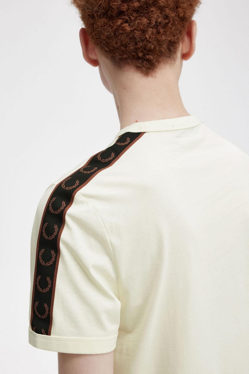 Fred Perry Contrast Tape Ringer T-shirts Herren Braun | TCHWZ16162