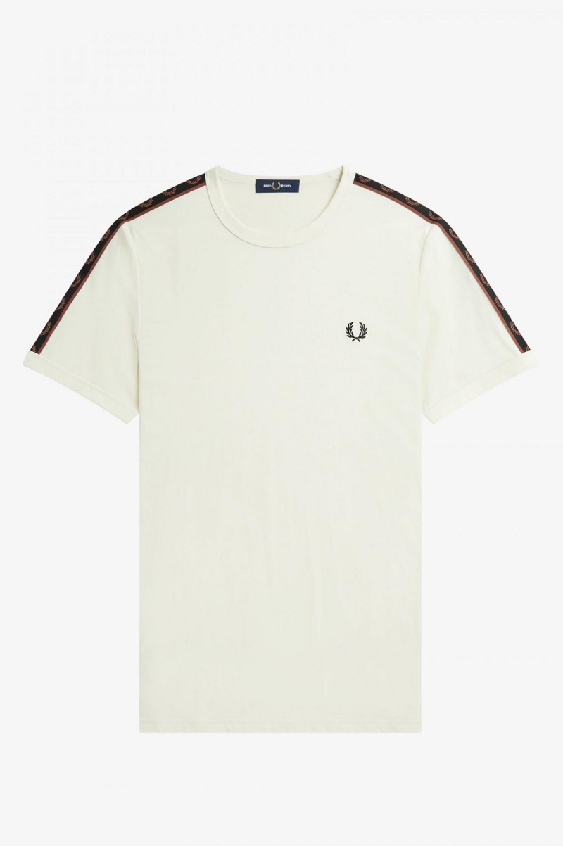 Fred Perry Contrast Tape Ringer T-shirts Herren Braun | TCHWZ16162