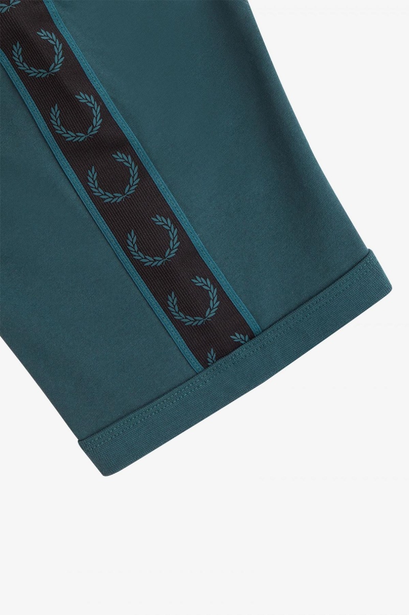 Fred Perry Contrast Tape Ringer T-shirts Herren Blau Schwarz | ECHVG53178