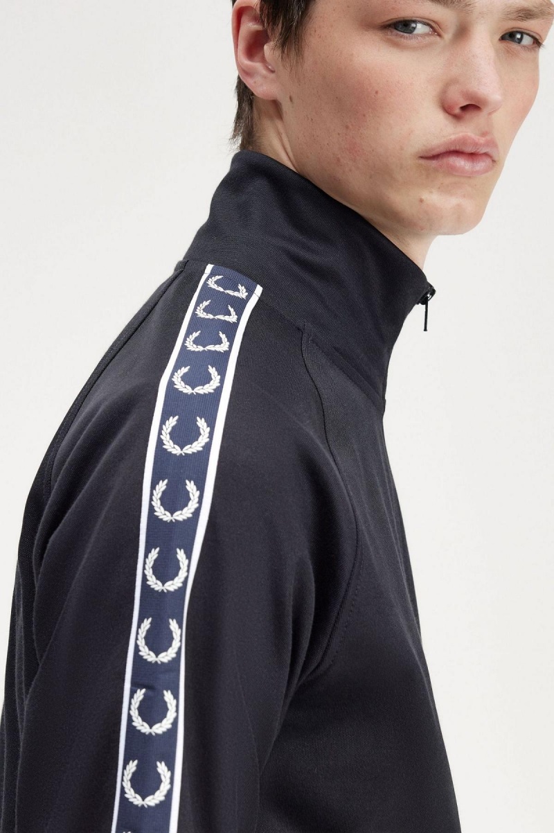 Fred Perry Contrast Tape Trainingsjacke Herren Navy Navy | CHJVR33653