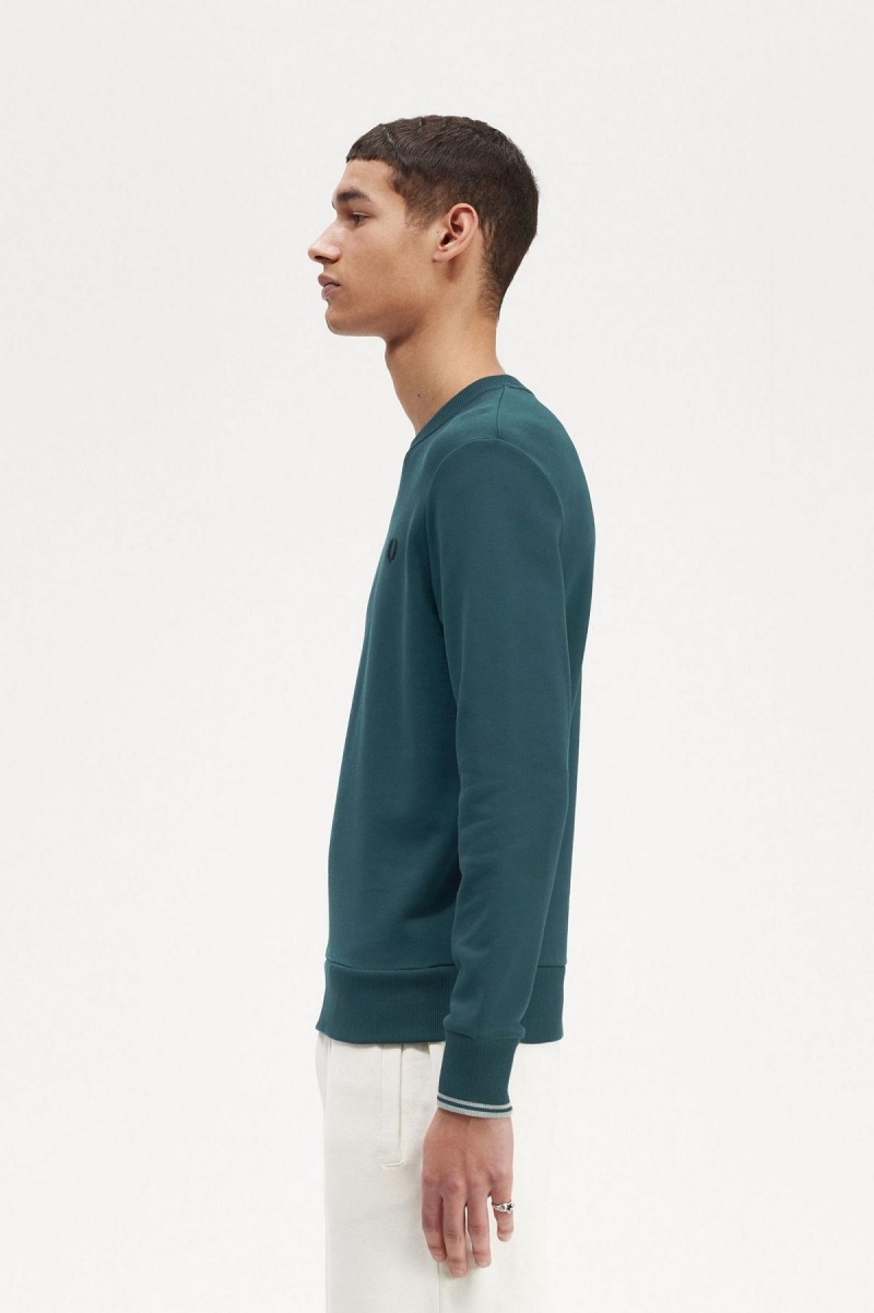 Fred Perry Crew Neck Sweatshirts Herren Blau | QCHWA76670