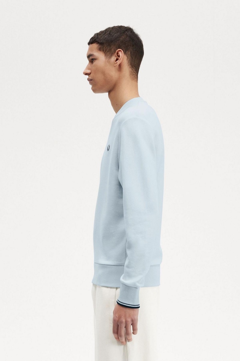 Fred Perry Crew Neck Sweatshirts Herren Hell | QCHWA40318